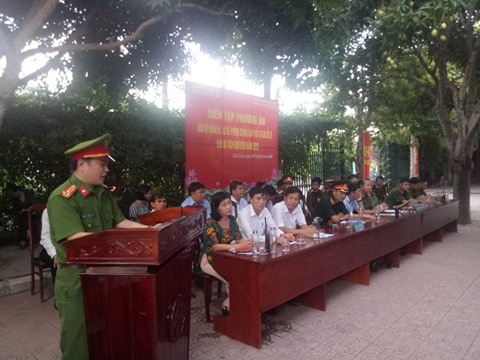 Diễn tập phương án bảo vệ và phòng chống cháy nổ tại Khu Di tích Kim Liên